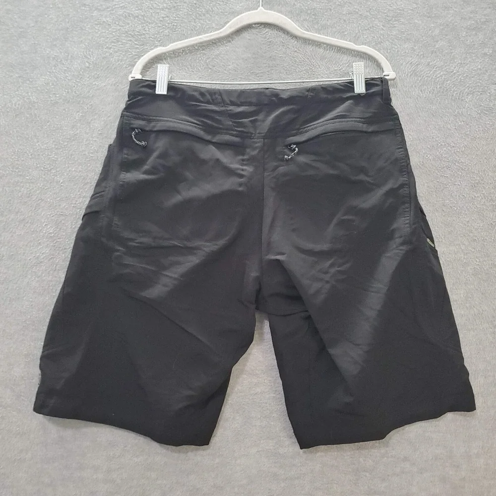 Navara Men Activewear Shorts 32 Black Chino Zip Pockets‎ MTB Cycling Belted